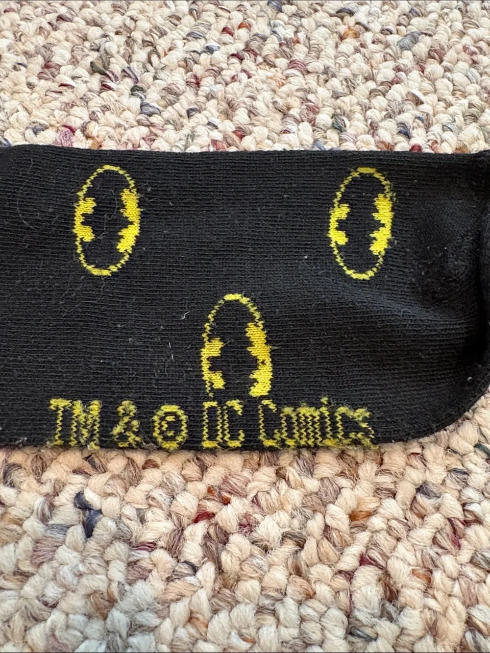 DC Comics Batman Crew Socks - Black, Yellow & Blue